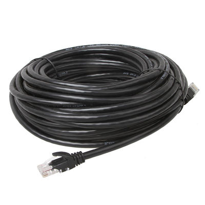 Black LSZH UTP Cat6a Lan Cable With CMG Modular Plug Connector
