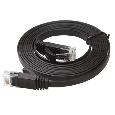 Stable Bare Copper Ethernet Cable Flat , Ultra Thin Cat 6 With RJ45 8P8C