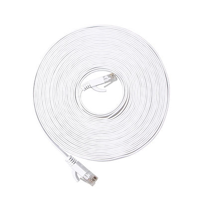 Stable Bare Copper Ethernet Cable Flat , Ultra Thin Cat 6 With RJ45 8P8C