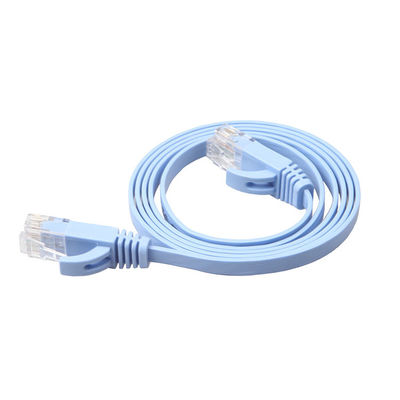 Stable Bare Copper Ethernet Cable Flat , Ultra Thin Cat 6 With RJ45 8P8C