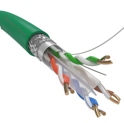 4 Pair 23AWG 550Mhz RJ45 Cat6a FTP Cable , Double Shield Cable Ethernet Cat6a