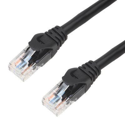 Black LSZH UTP Cat6a Lan Cable With CMG Modular Plug Connector
