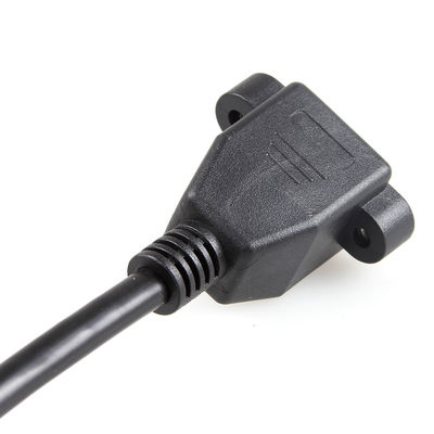 Stable Cat 6a Shielded Ethernet Cable , RJ45 Extension Cable With Screw Panel Mount