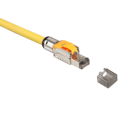 LSZH Ethernet Cat 8 Lan Cable S/FTP 22AWG Double Shielded Yellow Color