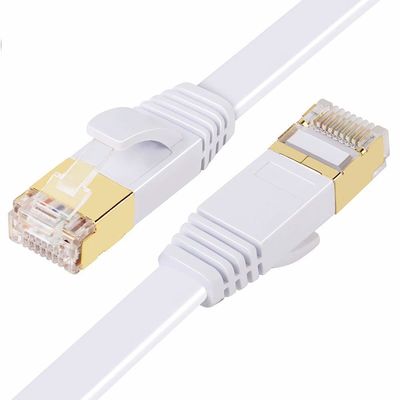 Computer Cat7 Flat Patch Cable SFTP Shield With RJ45 Connector