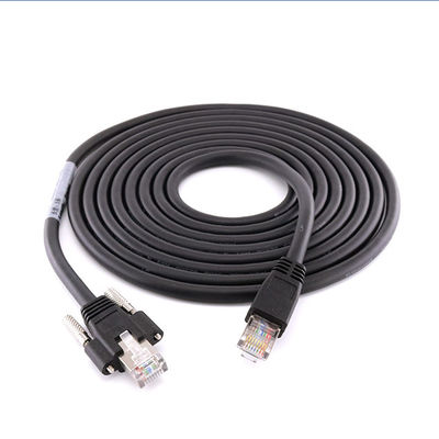 Cat6A Camera Industrial Ethernet Cable S/FTP RJ45 8P With Lock Screw GigE