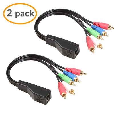RCA To RJ45 Custom Wire Assemblies With Stereo Audio Cat5 Cat6 Extender