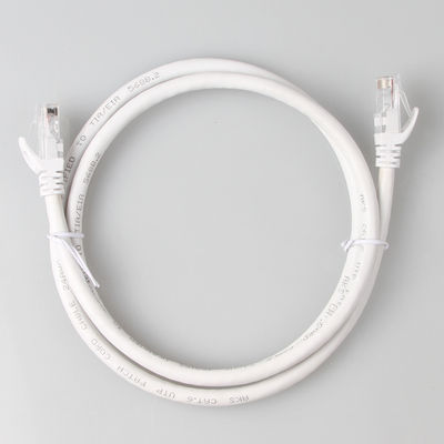 White UTP Cat6 Patch Cord 24AWG 7/0.2 PVC LSZH Jacket With RJ45 Connector