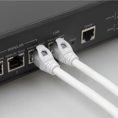 White UTP Cat6 Patch Cord 24AWG 7/0.2 PVC LSZH Jacket With RJ45 Connector