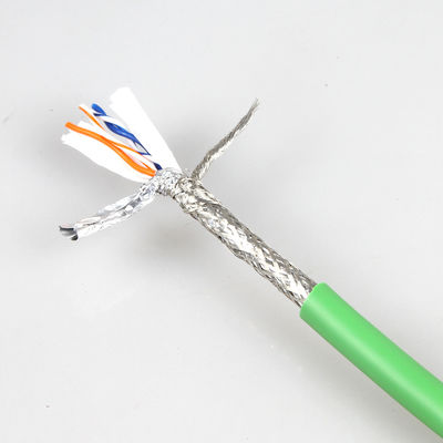 Green Camera Industrial Ethernet Cable M12 4Pin To RJ45 Gigabit Stable