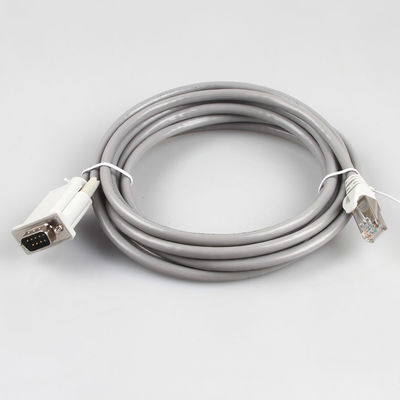 CAT5E Ethernet Industrial Wire Harness 26AWG 8P8C RJ45 To DB9 Female Gray Color