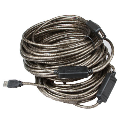 Durable PVC USB Active Repeater Cable , 30M USB Repeater Extension Cable