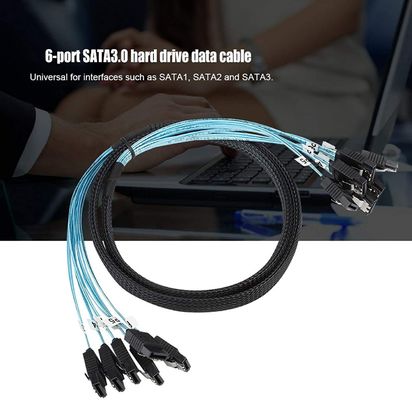 Female Splitter Wire Harness Cable 6Gbps SATA III HDD 7pin To 7pin For Server