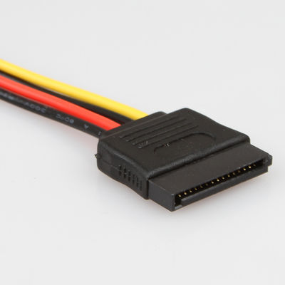 Male Female Y SATA Hard Drive Cable Splitter Molex 4 Pin Durable