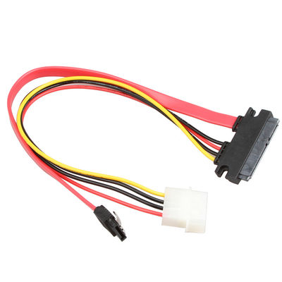 ROHS SATA III Data Wire Harness Cable SATA 7+15Pin 22Pin To SATA 7Pin+4Pin