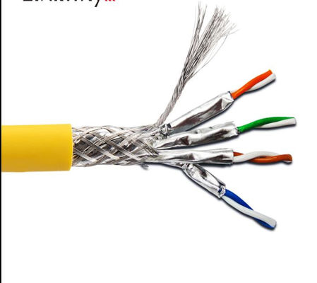 PVC Jacket Ethernet Cat7 Lan Cable HDPE Insulation Bare Copper