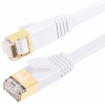 Computer Cat7 Flat Patch Cable SFTP Shield With RJ45 Connector
