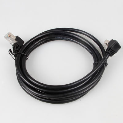 OEM Stable Cat7 Patch Cord 90 Degree To 270 Degree Upward Angled